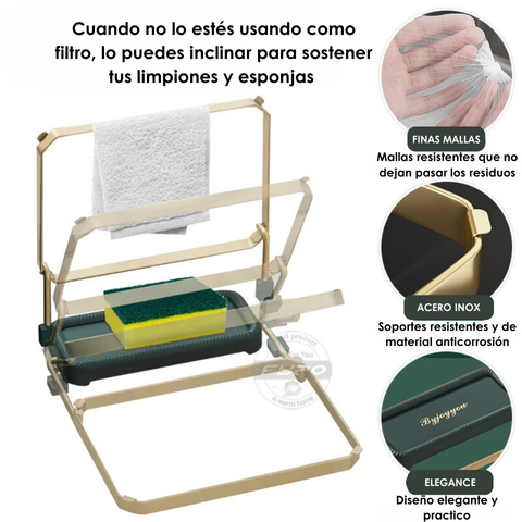 FlexiDrain ®: Colador Plegable + 50 Mallas.