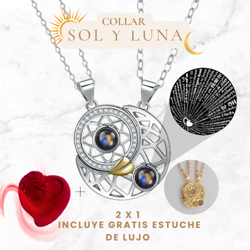 Collar Sol Y Luna Proyeccion Pareja