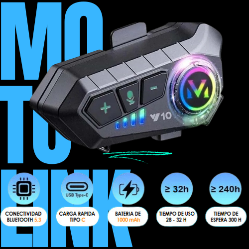 Motolink Y10®: Intercomunicador Moto.