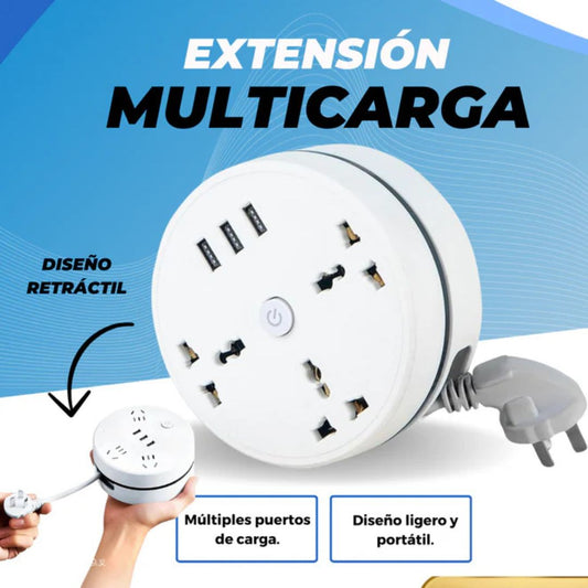 Extension Electrica Redonda Multitoma 6p